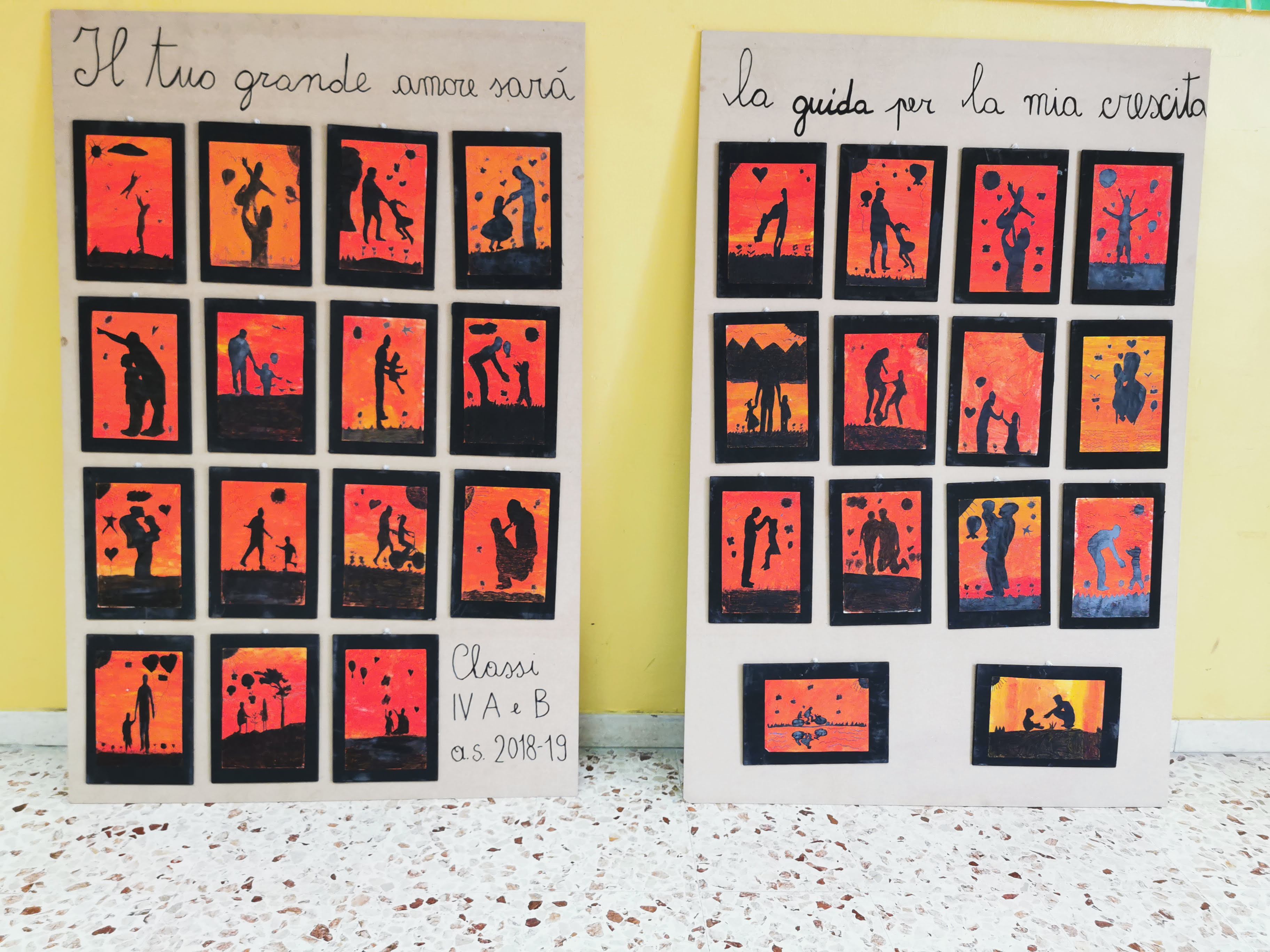 Pannello con disegni